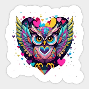 Cute Graphic Design Illustration Owl Sticker